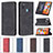 Leather Case Stands Flip Cover Holder B15F for Samsung Galaxy M11