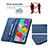 Leather Case Stands Flip Cover Holder B15F for Samsung Galaxy M40S