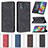 Leather Case Stands Flip Cover Holder B15F for Samsung Galaxy M40S