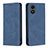 Leather Case Stands Flip Cover Holder B15F for Vivo Y02S Blue