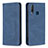 Leather Case Stands Flip Cover Holder B15F for Vivo Y17 Blue