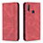 Leather Case Stands Flip Cover Holder B15F for Vivo Y17 Red