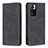 Leather Case Stands Flip Cover Holder B15F for Xiaomi Mi 11i 5G (2022) Black