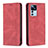 Leather Case Stands Flip Cover Holder B15F for Xiaomi Mi 12T 5G Red