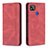 Leather Case Stands Flip Cover Holder B15F for Xiaomi POCO C3 Red