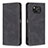 Leather Case Stands Flip Cover Holder B15F for Xiaomi Poco X3 NFC Black