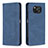 Leather Case Stands Flip Cover Holder B15F for Xiaomi Poco X3 NFC Blue