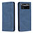 Leather Case Stands Flip Cover Holder B15F for Xiaomi Poco X4 Pro 5G Blue
