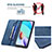 Leather Case Stands Flip Cover Holder B15F for Xiaomi Redmi 10 (2022)