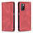 Leather Case Stands Flip Cover Holder B15F for Xiaomi Redmi 10 (2022) Red