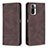 Leather Case Stands Flip Cover Holder B15F for Xiaomi Redmi Note 10 4G