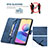 Leather Case Stands Flip Cover Holder B15F for Xiaomi Redmi Note 10 5G