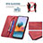 Leather Case Stands Flip Cover Holder B15F for Xiaomi Redmi Note 10 Pro 4G