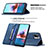 Leather Case Stands Flip Cover Holder B15F for Xiaomi Redmi Note 10S 4G