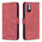 Leather Case Stands Flip Cover Holder B15F for Xiaomi Redmi Note 10T 5G Red