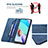Leather Case Stands Flip Cover Holder B15F for Xiaomi Redmi Note 11 4G (2021)