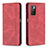 Leather Case Stands Flip Cover Holder B15F for Xiaomi Redmi Note 11 4G (2021) Red