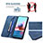 Leather Case Stands Flip Cover Holder B15F for Xiaomi Redmi Note 11 SE India 4G