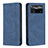 Leather Case Stands Flip Cover Holder B15F for Xiaomi Redmi Note 11E Pro 5G Blue