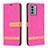 Leather Case Stands Flip Cover Holder B16F for Nokia G22 Hot Pink