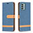 Leather Case Stands Flip Cover Holder B16F for Nokia G22 Sky Blue