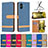 Leather Case Stands Flip Cover Holder B16F for Samsung Galaxy A04E