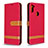 Leather Case Stands Flip Cover Holder B16F for Samsung Galaxy A11 Red