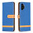 Leather Case Stands Flip Cover Holder B16F for Samsung Galaxy A13 4G Blue