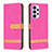 Leather Case Stands Flip Cover Holder B16F for Samsung Galaxy A23 4G Hot Pink