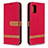 Leather Case Stands Flip Cover Holder B16F for Samsung Galaxy A31 Red