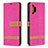 Leather Case Stands Flip Cover Holder B16F for Samsung Galaxy A32 4G Hot Pink