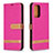 Leather Case Stands Flip Cover Holder B16F for Samsung Galaxy A52s 5G Hot Pink