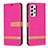 Leather Case Stands Flip Cover Holder B16F for Samsung Galaxy A53 5G Hot Pink