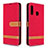 Leather Case Stands Flip Cover Holder B16F for Samsung Galaxy A70E Red