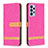 Leather Case Stands Flip Cover Holder B16F for Samsung Galaxy A73 5G Hot Pink