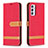 Leather Case Stands Flip Cover Holder B16F for Samsung Galaxy F54 5G Red