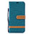 Leather Case Stands Flip Cover Holder B16F for Samsung Galaxy M20 Green