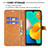 Leather Case Stands Flip Cover Holder B16F for Samsung Galaxy M32 4G