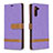 Leather Case Stands Flip Cover Holder B16F for Samsung Galaxy Note 10 5G Clove Purple