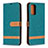Leather Case Stands Flip Cover Holder B16F for Samsung Galaxy Note 20 5G Green