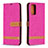 Leather Case Stands Flip Cover Holder B16F for Samsung Galaxy Note 20 5G Hot Pink