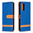 Leather Case Stands Flip Cover Holder B16F for Samsung Galaxy S20 FE 4G Blue