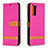 Leather Case Stands Flip Cover Holder B16F for Samsung Galaxy S20 FE 4G Hot Pink