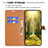 Leather Case Stands Flip Cover Holder B16F for Vivo Y02A