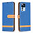 Leather Case Stands Flip Cover Holder B16F for Xiaomi Mi 12T 5G Blue