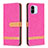 Leather Case Stands Flip Cover Holder B16F for Xiaomi Poco C51 Hot Pink