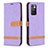 Leather Case Stands Flip Cover Holder B16F for Xiaomi Redmi 10 (2022) Clove Purple