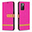 Leather Case Stands Flip Cover Holder B16F for Xiaomi Redmi 10 (2022) Hot Pink