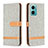 Leather Case Stands Flip Cover Holder B16F for Xiaomi Redmi 10 5G Gray