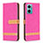 Leather Case Stands Flip Cover Holder B16F for Xiaomi Redmi 10 5G Hot Pink